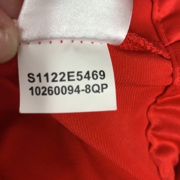 Jones Wear Beaded Ruffle Midi Dress - Red, Size 8 - Picture 10 of 10